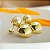 Brinco de Perola e Esfera - Banhado em Ouro 18k - Imagem 1