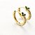 Brinco Argola Cravejado com Zircônias Verde e Cristal - Banhado em Ouro 18k - Imagem 1