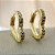 Brinco de Argola em Formato de Coração Cravejado com Zircônia P - Banhado em Ouro 18k - Imagem 2