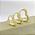 Brinco de Argola em Formato de Coração Cravejado com Zircônia P - Banhado em Ouro 18k - Imagem 4
