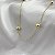 Colar Corrente Cartier com Esferas Lisas - Banhado em Ouro 18k - Imagem 2