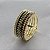 Anel com 5 Alianças Cravejadas com Zircônias - Banhado em Ouro 18k - Imagem 1