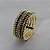 Anel com 5 Alianças Cravejadas com Zircônias - Banhado em Ouro 18k - Imagem 3