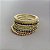 Anel com 5 Alianças Cravejadas com Zircônias - Banhado em Ouro 18k - Imagem 4