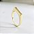 Anel Design Retangular Cravejado com Zircônias - Banhado em Ouro 18k - Imagem 1
