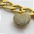 Pulseira de Malha com Pingente de Coração Cravejado com Zircônias - Banhado em Ouro 18k - Imagem 3