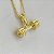 Colar Pingente Peso Academia Haltere - Banhado em Ouro 18K - Imagem 2