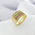 Anel Sete Alianças com Zircônias Coloridas – Banhado em Ouro 18K - Imagem 3
