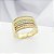 Anel Sete Alianças com Zircônias Coloridas – Banhado em Ouro 18K - Imagem 8