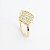 Anel Trevo Cravejado com Zircônias Brancas – Banhado em Ouro 18K - Imagem 1