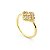 Anel Trevo Cravejado com Zircônias Brancas – Banhado em Ouro 18K - Imagem 2