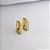 Brinco Click Minimalista Quadrado – Banhado em Ouro 18K - Imagem 3