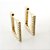 Brinco Argola Retangular Pequeno Cravejado com Zircônia – Banhado em Ouro 18K - Imagem 2