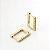 Brinco Argola Retangular Médio Cravejado com Zircônia – Banhado em Ouro 18K - Imagem 1