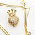 Colar Veneziana com Pingente de Coração Coroado Cravejado com Zircônia – Banhado em Ouro 18K - Imagem 3