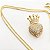 Colar Veneziana com Pingente de Coração Coroado Cravejado com Zircônia – Banhado em Ouro 18K - Imagem 4