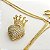 Colar Veneziana com Pingente de Coração Coroado Cravejado com Zircônia – Banhado em Ouro 18K - Imagem 9