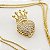 Colar Veneziana com Pingente de Coração Coroado Cravejado com Zircônia – Banhado em Ouro 18K - Imagem 12