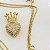 Colar Veneziana com Pingente de Coração Coroado Cravejado com Zircônia – Banhado em Ouro 18K - Imagem 14