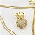 Colar Veneziana com Pingente de Coração Coroado Cravejado com Zircônia – Banhado em Ouro 18K - Imagem 2