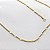 Colar Corrente Chapa 3x3 Trabalhada – Banhado em Ouro 18K - Imagem 1