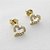 Brinco Coração Pequeno Cravejado com Zircônia – Banhado em Ouro 18K - Imagem 2