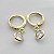 Brinco de Argola Click com Pingente Ponto de Luz – Banhado em Ouro 18K - Imagem 3