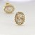Brinco Oval Cravejado com Zircônia - Banhado em ouro 18k - Imagem 1