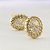 Brinco Oval Cravejado com Zircônia - Banhado em ouro 18k - Imagem 3