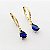 Brinco de Argola Click com Pingente em Gota de Zircônia - Banhado em Ouro 18k - Imagem 4