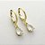 Brinco de Argola Click com Pingente em Gota de Zircônia - Banhado em Ouro 18k - Imagem 7