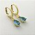 Brinco de Argola Click com Pingente em Gota de Zircônia - Banhado em Ouro 18k - Imagem 11