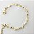Pulseira com Chapinhas Redondas e Pérolas - Banhado em Ouro 18k - Imagem 1