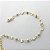 Pulseira com Chapinhas Redondas e Pérolas - Banhado em Ouro 18k - Imagem 3