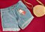 Short básico com barra dobrada e cinto jeans - Imagem 1