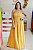 Vestido Feminino Longo Claudia Amarelo Listrado - Imagem 1