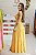 Vestido Feminino Longo Claudia Amarelo Listrado - Imagem 2