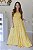 Vestido Feminino Longo Claudia Amarelo Estampado - Imagem 3