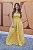 Vestido Feminino Longo Claudia Amarelo Estampado - Imagem 1