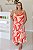 Vestido Feminino Midi Daniela Vermelho Estampado - Imagem 1