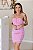 Vestido Feminino curto Alice Rosa Estampado - Imagem 4