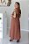 Vestido Feminino longuete Antonella Marrom - Imagem 6