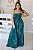 Vestido Feminino Longo Claudia Verde Estampado - Imagem 1