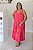 Vestido Feminino Midi Mada Pink Com Laranja - Imagem 1