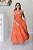 Vestido Feminino Longuete Paula Laranja Cenoura - Imagem 3