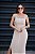 Vestido Feminino Longo Alice Nude com Branco - Imagem 3