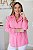 Camisa Feminina Oversized Alexia Rosa - Imagem 1