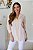 Camisa Feminina Oversized Alexia Baunilha Listrada - Imagem 1