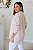 Camisa Feminina Oversized Alexia Baunilha Listrada - Imagem 3