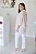Camisa Feminina Oversized Alexia Baunilha Listrada - Imagem 4